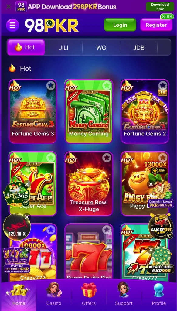 98pkr game interface