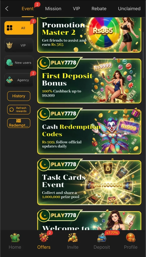 play 7778 game offers